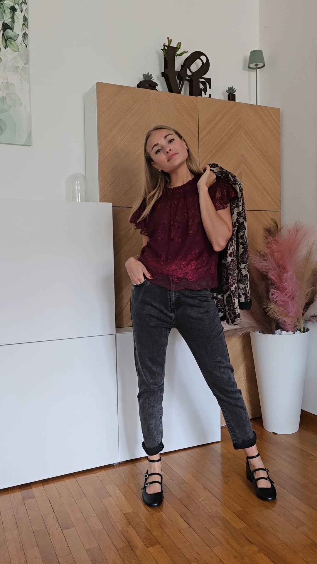 Jeans elasticizzato grigio scuro