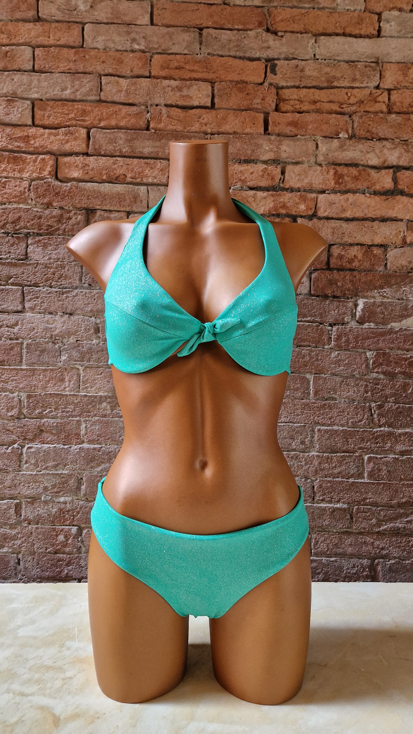 Bikini Antartide Lurex con ferretto senza imbottitura Made in Italy coppa C AquaClub