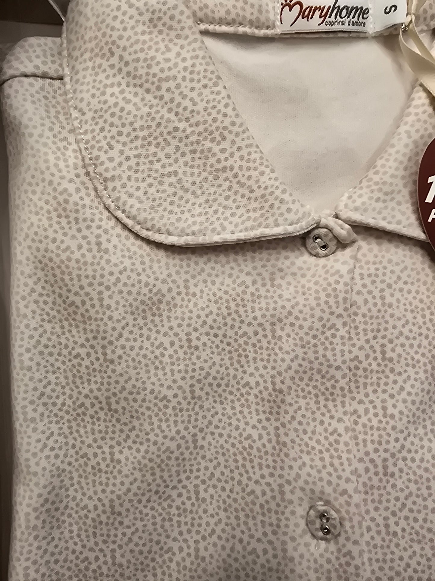 Pigiama in caldo cotone aperto con collo MaryPlaid