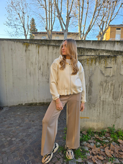 Felpa bomber con cappuccio