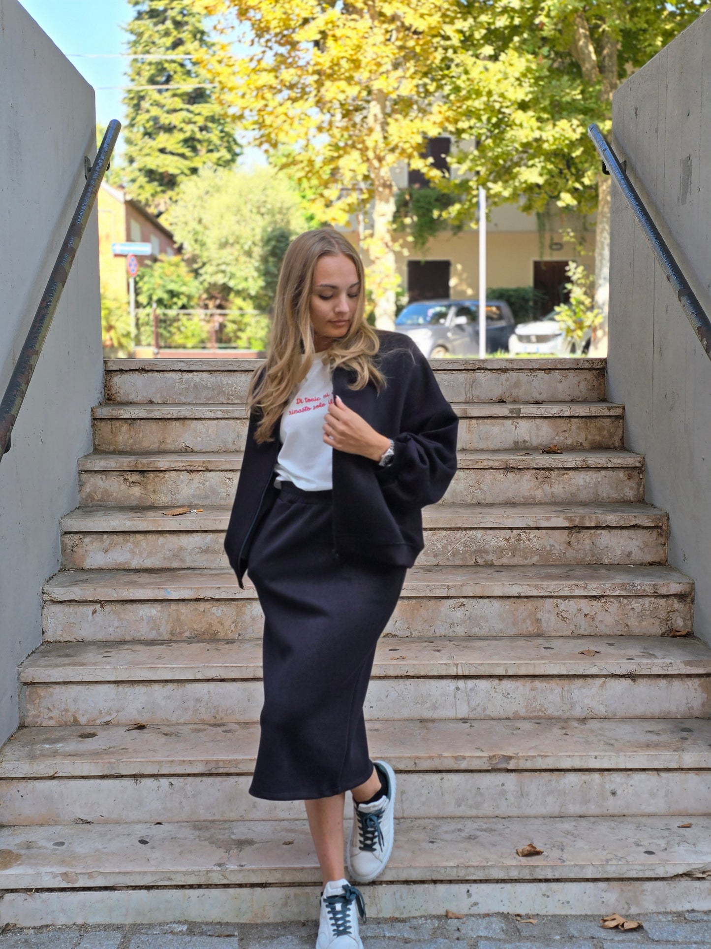 Felpa bomber in viscosa Oversize con cerniera
