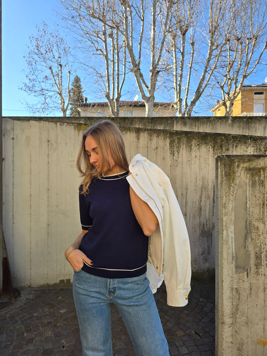 Maglia maniche corte in viscosa
