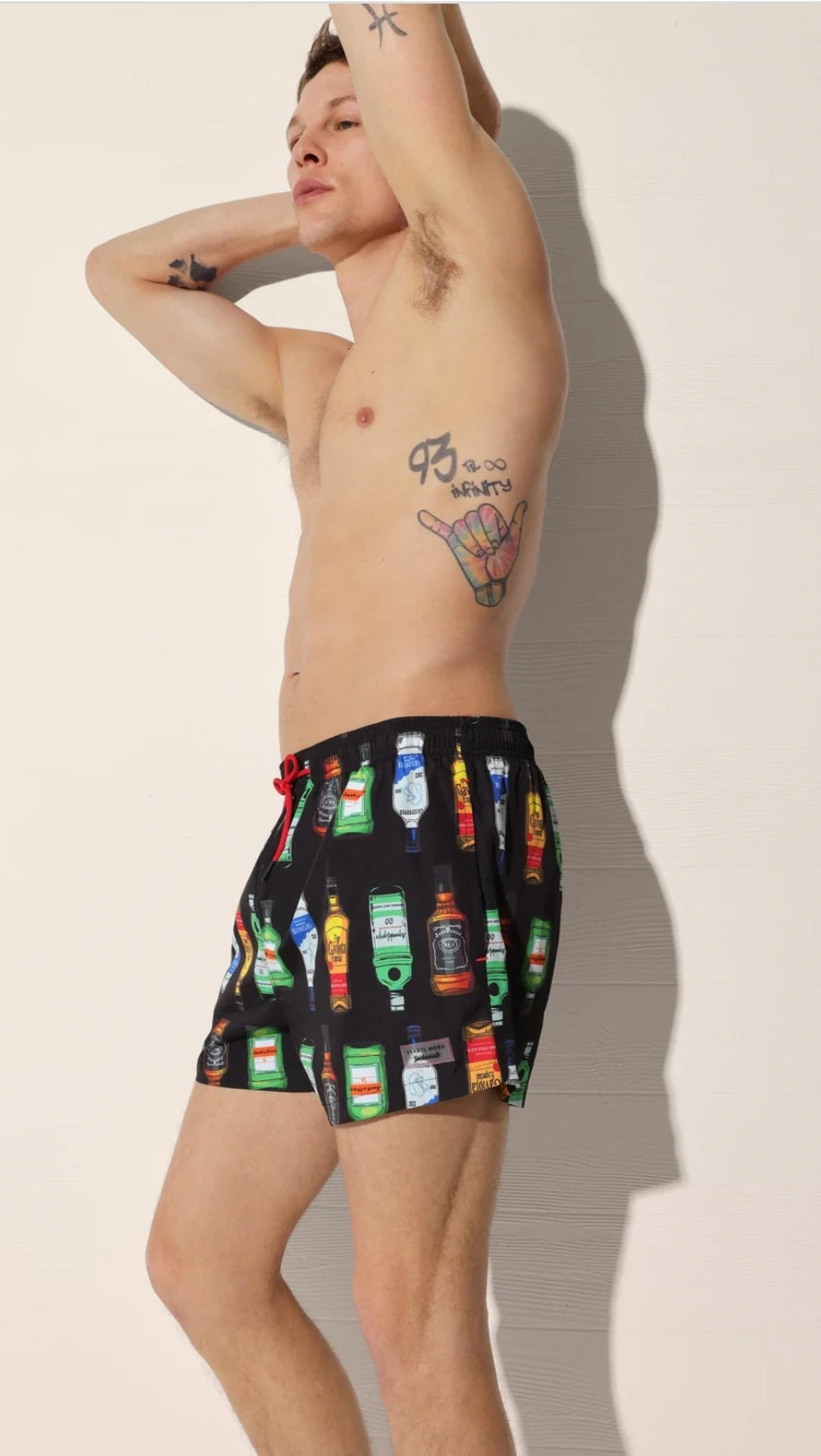 BOXER MARE BOTTIGLIE DI GIN gamba corta