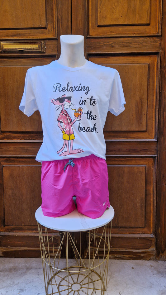 Boxer Mare Uomo N&S fucsia corto
