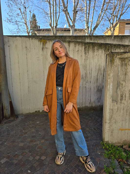 Cappotto scamosciato