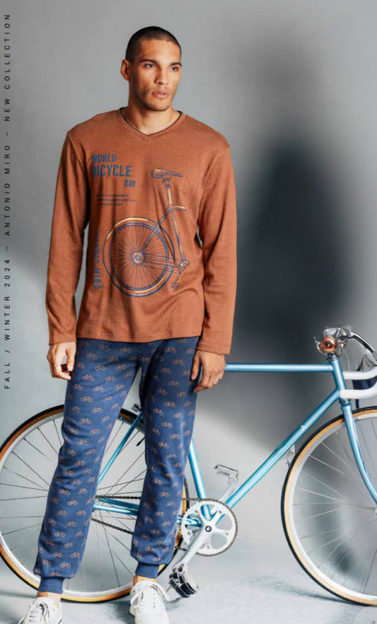 Pigiama uomo cotone invernale Admas bicicletta